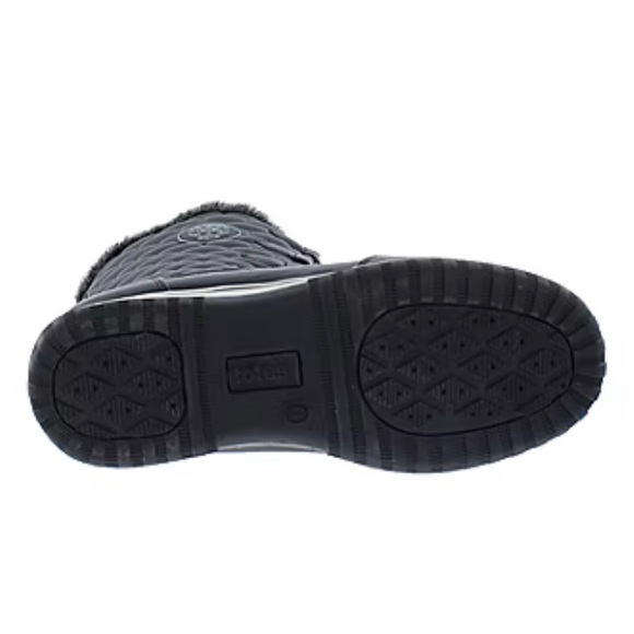 Totes Black Liz Waterproof Flat Heel Winter Boots - Picture 6 of 7